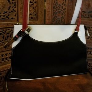 Red, Black and White Handbag